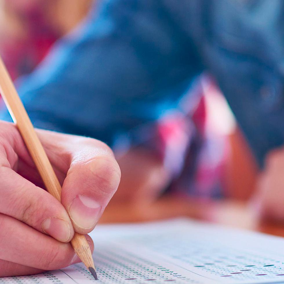 close up of a hand writing