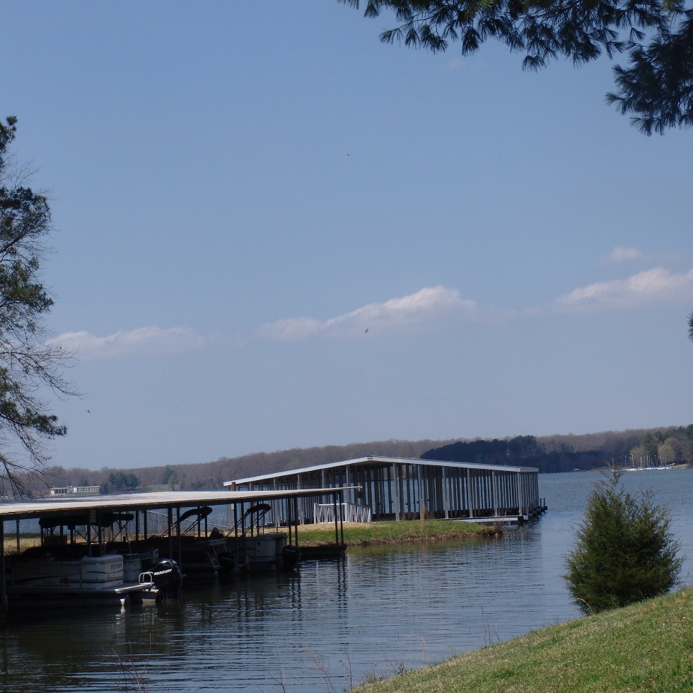 a dock on a lake