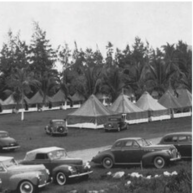 a group of cars parked in a field<br />
