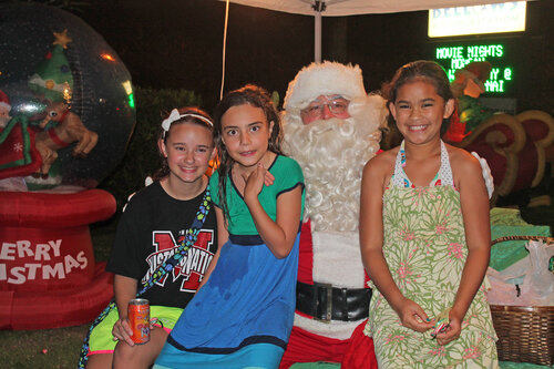 santa and kids