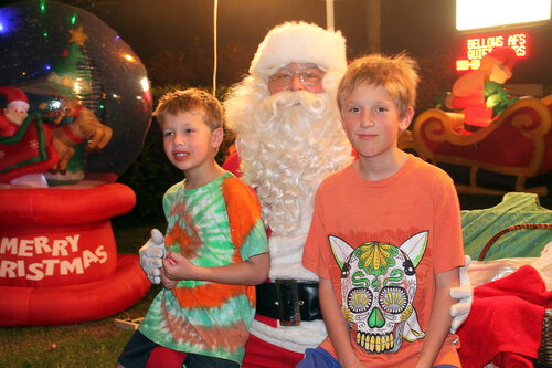 santa and kids