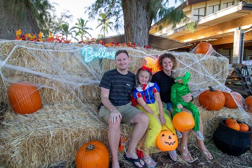 family picture on Halloween season