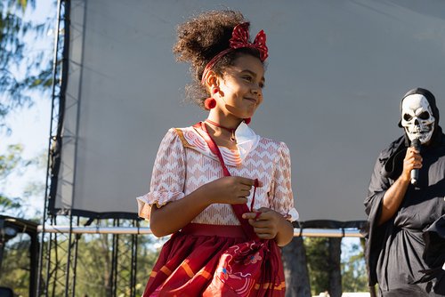 a kid on the stage