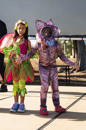 two kids on the stage