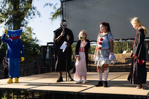 children on stage