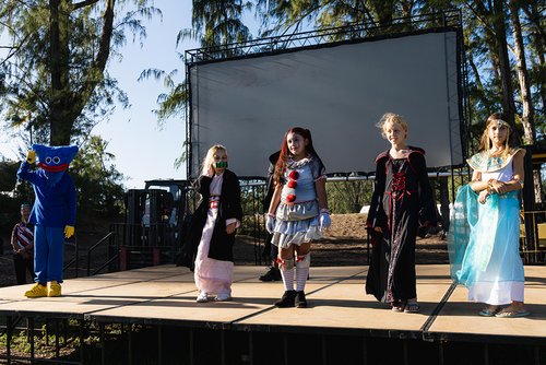 children at the stage