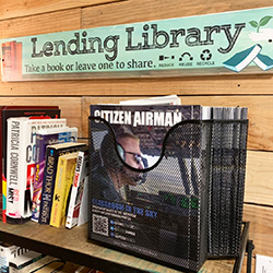 a shelf with books on it