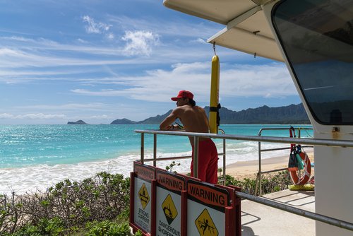 a person standing on a boat on a beach