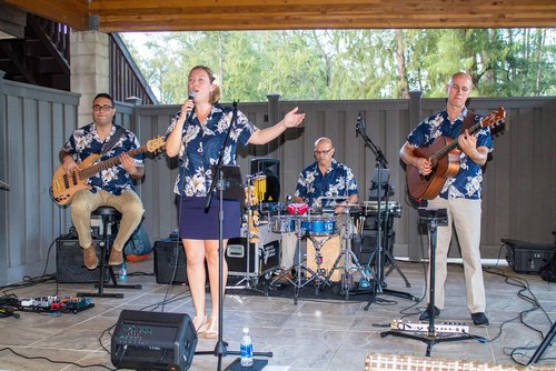 a live music band singing