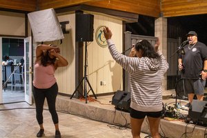 ladies dancing to the music