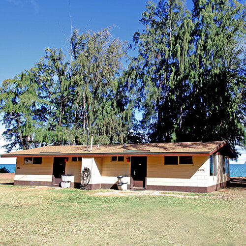 a cabin and condo near beach