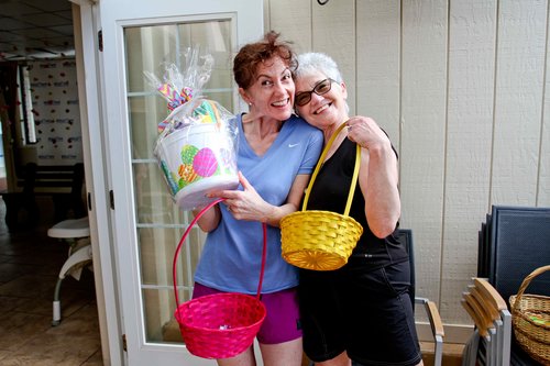 two ladies with basket 