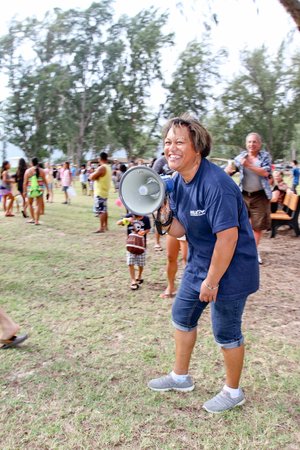 a person holding a megaphone<br />
