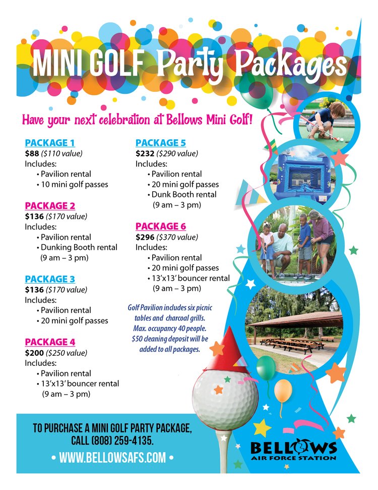 a flyer with images of people playing golf<br />
