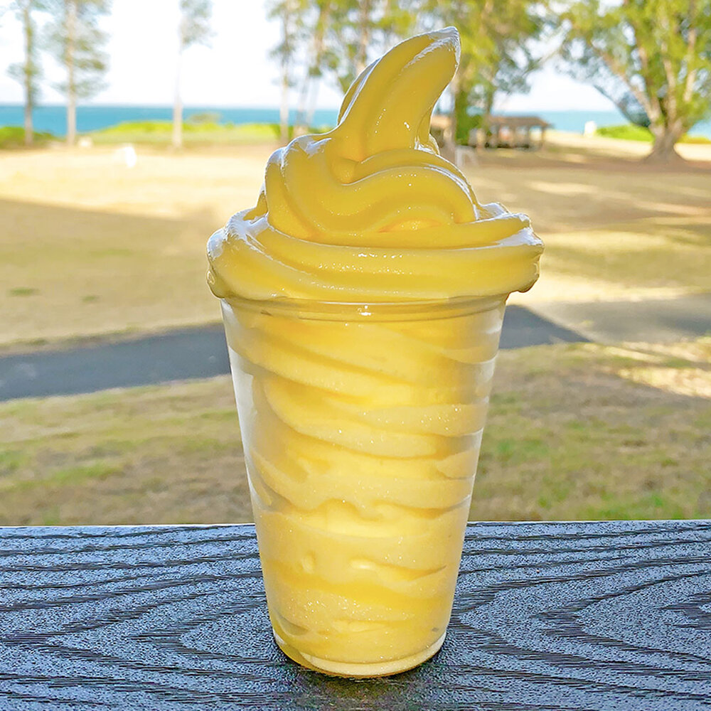 a frozen yogurt in a cup