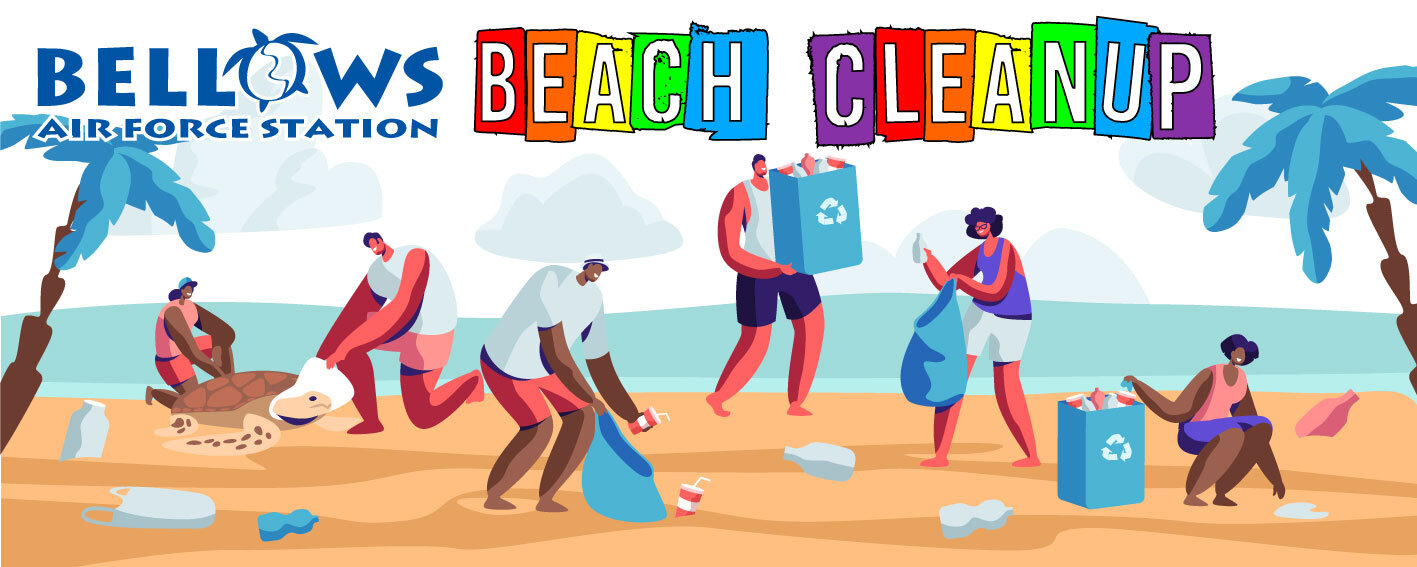 a group of people cleaning the beach