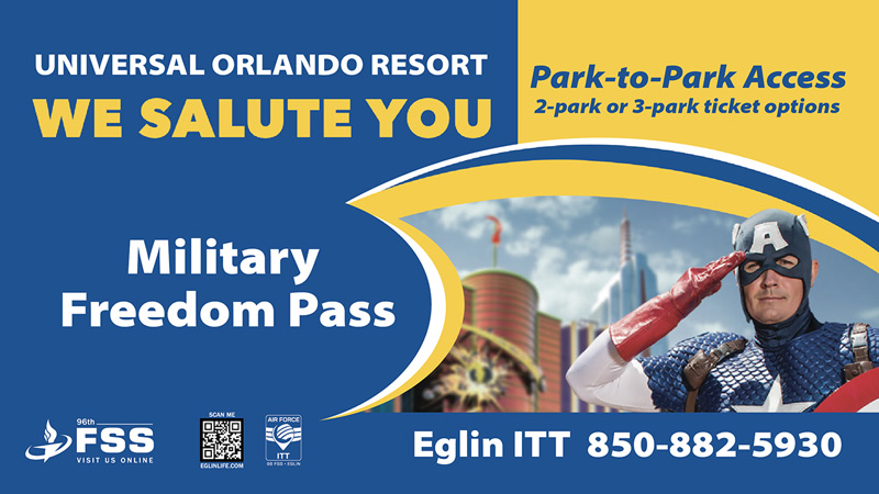 Universal Orlando Military Freedom Pass | Eglin AFB