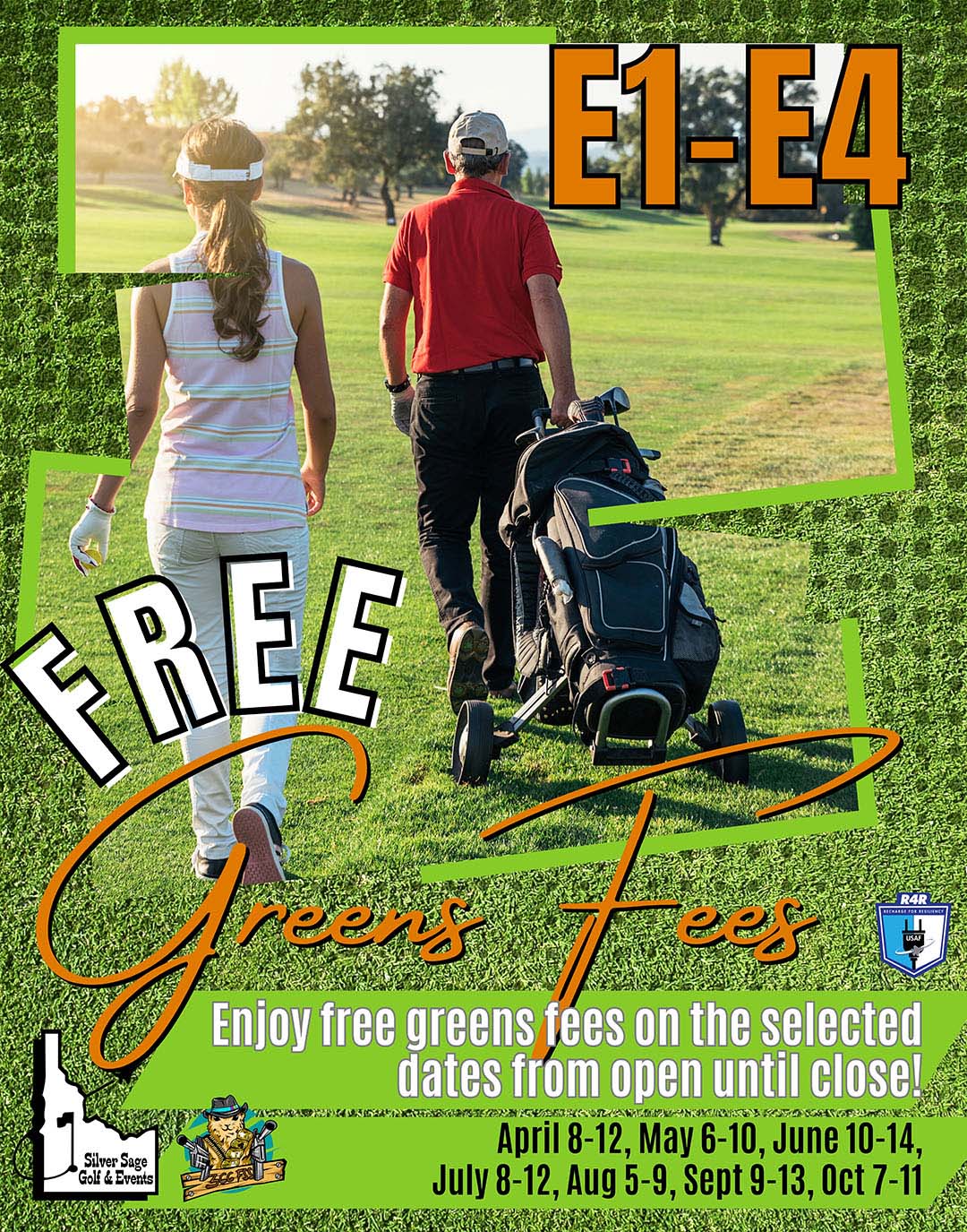 Free Greens Fees (E1 - E4)